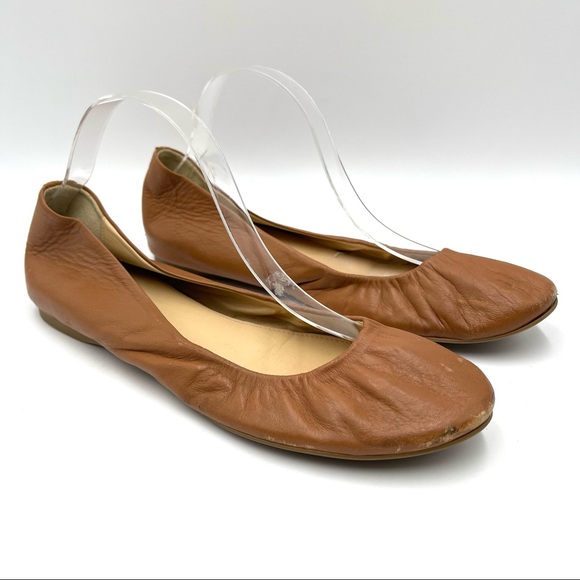 J. Crew brown leather ballet flats size 10 - Picture 2 of 8